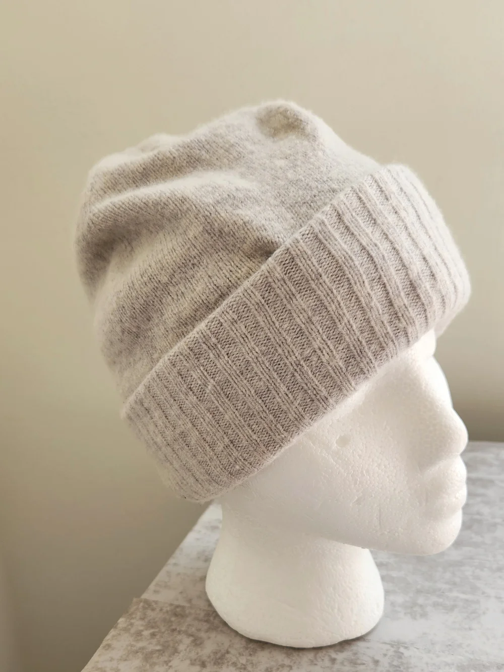 Madewell Womens Wool Blend Beanie Hat OS Light Gray Minimalist Gorpcore